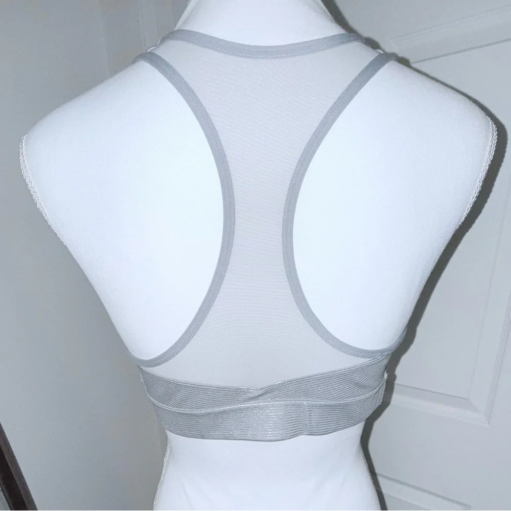 Victoria's Secret Light Gray Leggings and Jogging Bra Set
